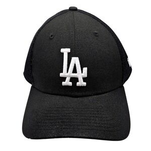 New Era Los Angeles Dodgers 39THIRTY Mesh Back Stretch Fit Hat Black M/L MLB